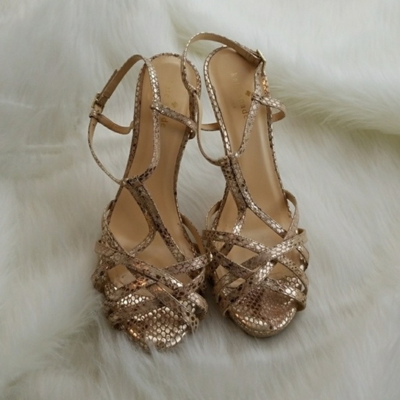 kate spade Shoes - Kate Spade Gold Heels